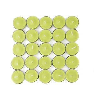 Zest Candle 1.5 in. Lime Green Citronella Tealight Candles (100-Box)