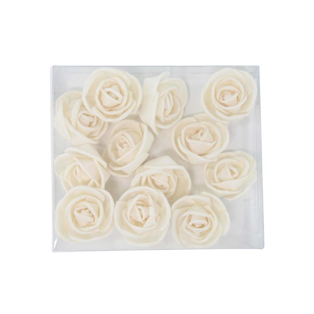 LITTON LANE White Sola Boxed Rose Flowers (Set of 2)