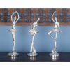 LITTON LANE 14 in. Decorative Ballerina Sculptures in Colored Polystone (3-Pack)