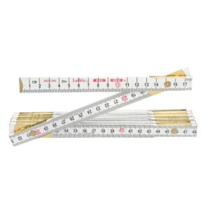 Lufkin 6 ft. x 5/8 in. Metric and English Wood Ruler Red End