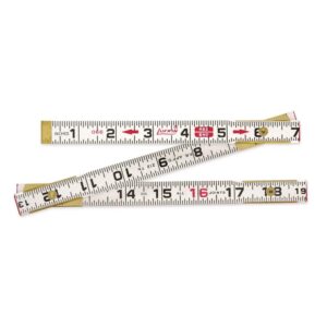 Lufkin 6 ft. x 5/8 in. Flat Reading Wood Rule Red End