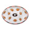 Magnolia Lane Georgia Ceramic Football Tailgating Platter