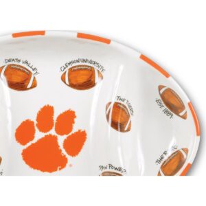Magnolia Lane Clemson Ceramic Football Tailgating Platter