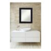 Amanti Art Annatto 21 in. W x 25 in. H Framed Rectangular Beveled Edge Bathroom Vanity Mirror in Mahogany