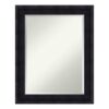 Amanti Art Annatto 23 in. W x 29 in. H Framed Rectangular Beveled Edge Bathroom Vanity Mirror in Mahogany