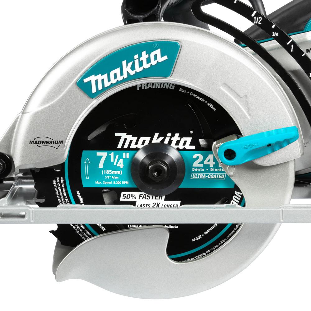 Makita 15 Amp 7-1/4 in. Corded Lightweight Magnesium Hypoid Circular Saw with built in fan and 24T Carbide blade
