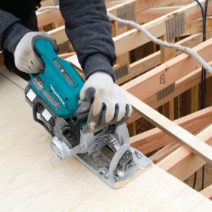 Makita 18-Volt X2 LXT Lithium-Ion (36-Volt) Brushless Cordless Rear Handle 7-1/4 in. Circular Saw w/BONUS 5.0Ah Battery 2 Pack