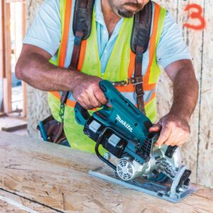 Makita 18-Volt X2 LXT Lithium-Ion (36-Volt) Brushless Cordless Rear Handle 7-1/4 in. Circular Saw w/BONUS 5.0Ah Battery 2 Pack