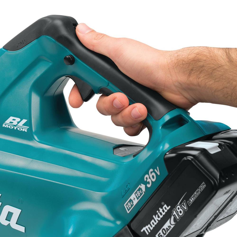 Makita 120 MPH 473 CFM 18-Volt X2 (36-Volt) LXT Lithium-Ion Brushless Cordless Blower Kit with 2 Batteries 5.0Ah and Charger