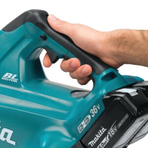 Makita 18-Volt X2 (36V) LXT 473 CFM 120 MPH Brushless Cordless Blower Kit with 4 Batteries (5.0Ah) with Flat End Nozzle, XBU02Z
