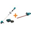 Makita 18-Volt LXT Lithium-Ion Brushless String Trimmer Kit with Bonus 22 in. 18-Volt LXT Lithium-Ion Cordless Hedge Trimmer