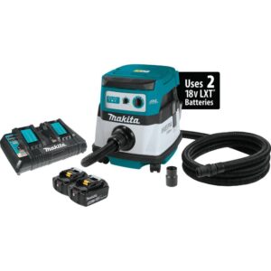 Makita 18-Volt X2 LXT Lithium-Ion 36-Volt Brushless Cordless 2.1 Gal. HEPA Filter Dry Dust Extractor Kit 5.0 Ah