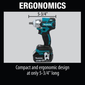 Makita 18-Volt LXT Lithium-Ion Compact Brushless Cordless 1/2 in. 3-Speed Impact Wrench Kit, 2.0Ah