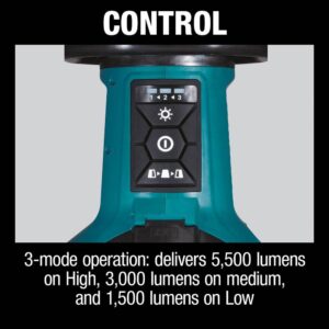 Makita 18V X2 LXT Lithium-Ion Cordless Upright L.E.D. Area Light, Light Only