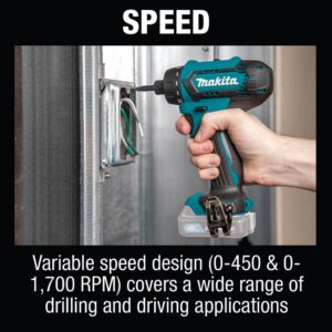 Makita 12-Volt max CXT Lithium-Ion 1/4 In. Hex Cordless Screwdriver (Tool Only)