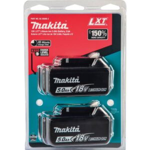 Makita 18-Volt LXT Lithium-Ion High Capacity Battery Pack 5.0 Ah with LED Charge Level Indicator (2-Pack)