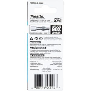 Makita Impact XPS #2 Square 1 in. Insert Bit (5-Pack)