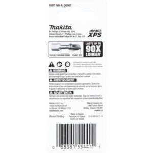 Makita Impact XPS #1 Phillips 2 in. Power Bit (3-Pack)