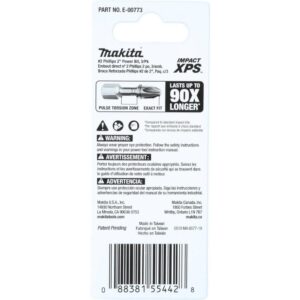 Makita Impact XPS #2 Phillips 2 in. Power Bit (3-Pack)