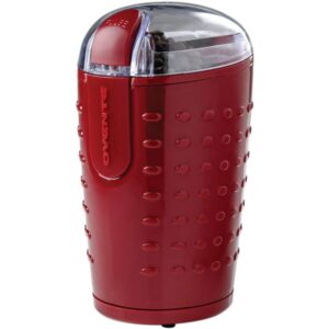 Ovente 2.5 oz. Maroon One-Touch Electric Coffee Grinder with Transparent Easy Open Lid and Stainless Steel Blades