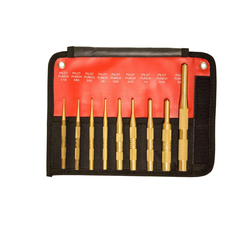 Mayhew Brass Pilot Punch Set (9-Piece)