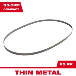 Milwaukee 35-3/8 in. 14 TPI Bi-Metal Compact Band Saw Blade (25-Pack)