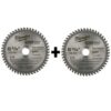 Milwaukee 5-3/8 in. x 30 Teeth Ferrous and 5-3/8 in. x 50 Teeth Non-Ferrous Metal Cutting Circular Saw Blade Set (2-Pack)