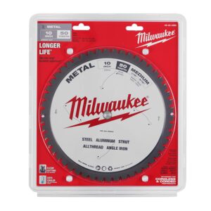 Milwaukee 10 in. x 50 Carbide Teeth Metal Cutting Circular Saw Blade