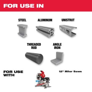 Milwaukee 12 in. x 60 Carbide Teeth Metal Cutting Circular Saw Blade