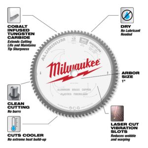 Milwaukee 12 in. x 80 Carbide Teeth Aluminum Cutting Circular Saw Blade