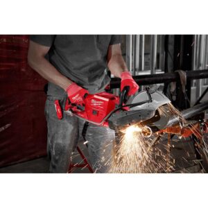 Milwaukee M18 FUEL ONE-KEY 18-Volt Lithium-Ion Brushless Cordless 9 in. Cut Off Saw Kit W/ (2) 12.0Ah Batteries & Rapid Charger