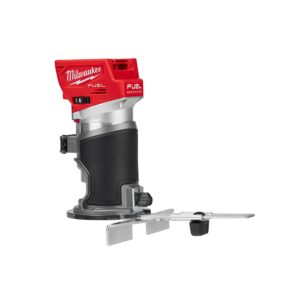 Milwaukee M18 FUEL 18-Volt Lithium-Ion Brushless Cordless Compact Router w/ Compact Router Offset Base & Router Plunge Base