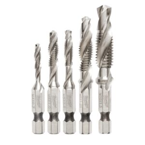 Milwaukee SHOCKWAVE Metric Steel Drill Tap Set (5-Piece)