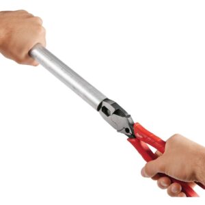 Milwaukee 10 in. High Leverage Lineman's Pliers with Crimper and Long Nose Pliers & 6 in./10 in. Straight-Jaw Pliers Set (4-Piece)