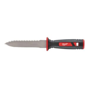 Milwaukee 11 in. Stainless Steel Clip Point Partially Serrated Duct Knife