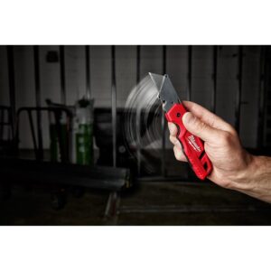 Milwaukee FASTBACK Folding Utility Knife with Blade Storage and General Purpose Blade