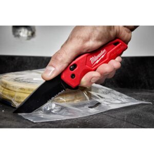 Milwaukee FASTBACK Stainless Steel Spring Assisted Folding Knife with 2.95 in. Blade