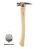 Milwaukee 19 oz. Smooth Face Hickory Wood Framing Hammer