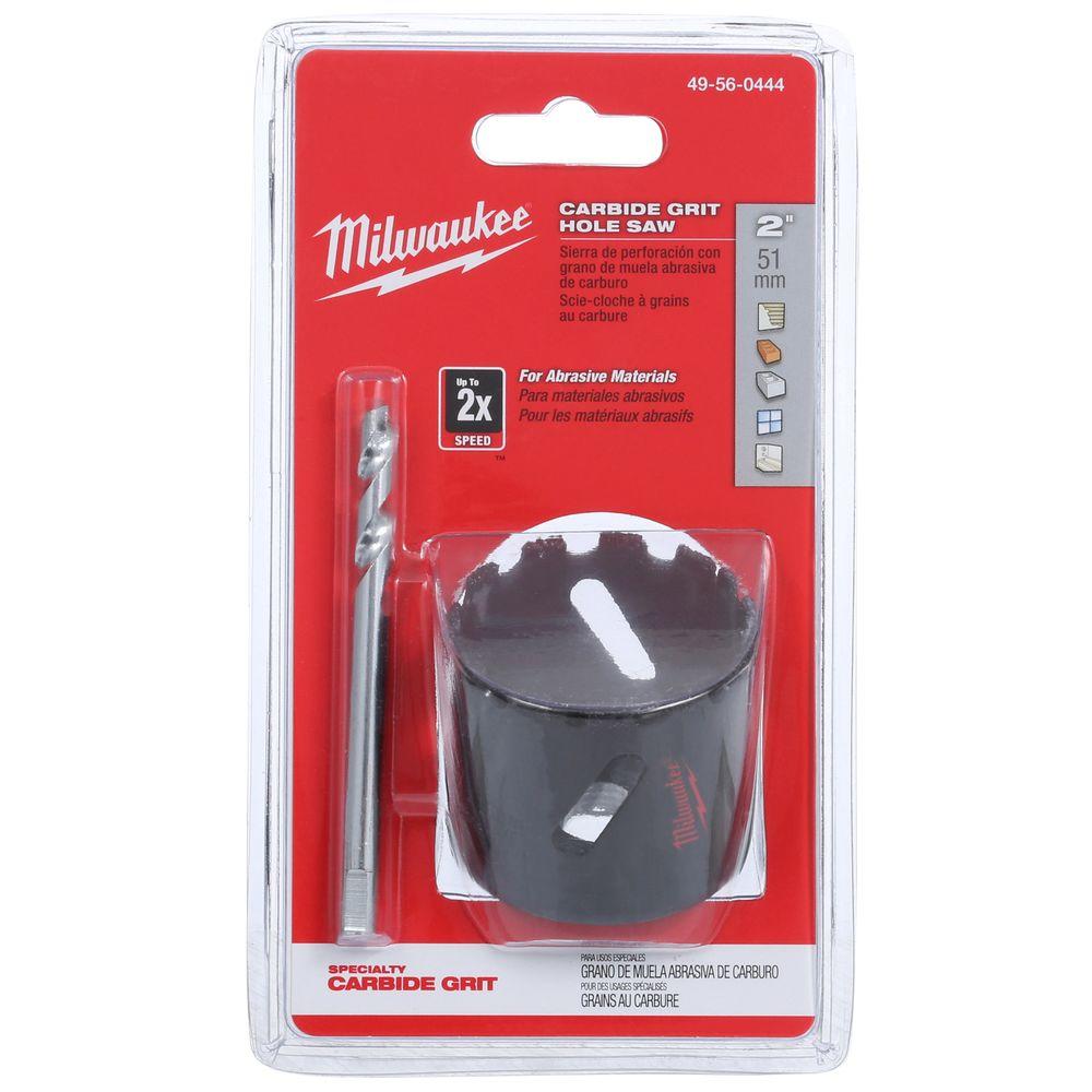 Milwaukee 2 in. Carbide Grit Hole Saw with Pilot Bit