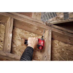 Milwaukee M12 FUEL SURGE 12-Volt Lithium-Ion Brushless Cordless 1/4 in. Hex Impact Driver Compact Kit with M12 Flood Light