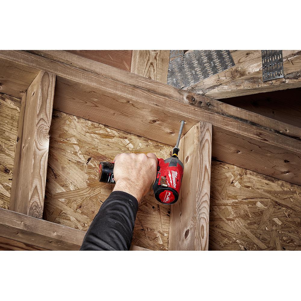 Milwaukee M12 FUEL SURGE 12-Volt Lithium-Ion Brushless Cordless 1/4 in. Hex Impact Driver Compact Kit with M12 Flood Light