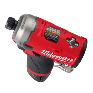 Milwaukee M12 FUEL SURGE 12-Volt Lithium-Ion Brushless Cordless 1/4 in. Hex Impact Driver Compact Kit with M12 Flood Light