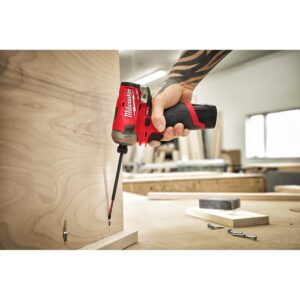 Milwaukee M12 FUEL SURGE 12-Volt Lithium-Ion Brushless Cordless 1/4 in. Hex Impact Driver Compact Kit with M12 Flood Light
