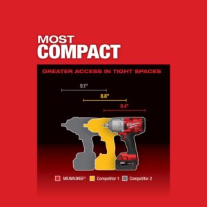 Milwaukee M18 FUEL 18-Volt 1/2 in. Lithium-Ion Brushless Cordless Impact Wrench w/ Friction Ring (2-Tool) w/ Two 6.0Ah Batteries