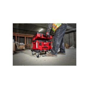 Milwaukee M18 Lithium-Ion Cordless PACKOUT Radio/Speaker with Built-In Charger and PACKOUT Dolly Multi-Purpose Utility Cart