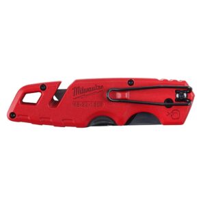 Milwaukee FASTBACK Folding Utility Knife with Blade Storage and 50-Pack General Purpose Utility Blade Set