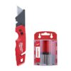 Milwaukee FASTBACK Folding Utility Knife with Blade Storage and 50-Pack General Purpose Utility Blade Set