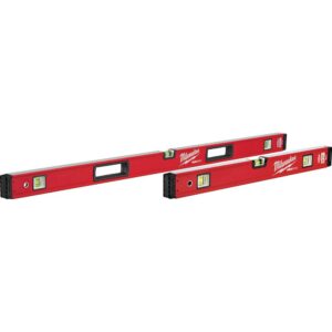 Milwaukee 10 in. /24 in. /48 in. /78 in. REDSTICK Magnetic Box and Torpedo Level Set