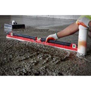 Milwaukee 48 in. Concrete Screed Level with 30 ft. Compact Tape Measure and (12-Pack) INKZALL Black Ultra Fine Point Markers