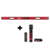 Milwaukee 48 in. REDSTICK Digital Box Level with Pin-Point Measurement Technology W/ 700 Lumens LED Rechargeable Flashlight